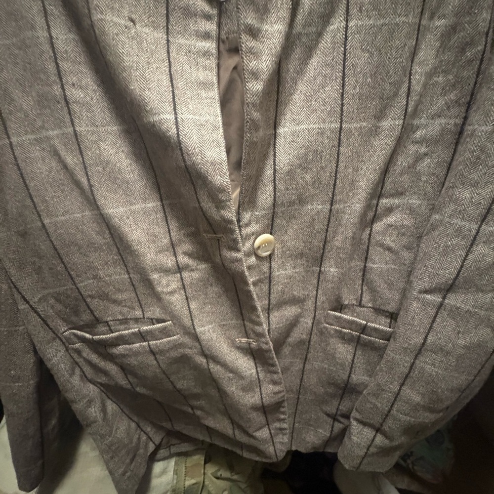 Gray Pinstripe Blazer
